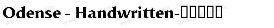 Odense - Handwritten字体转换